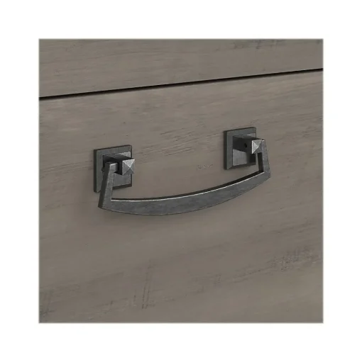 Bush Furniture File Cabinets<Homestead 2-Drawer Lateral File Cabinet, Letter/Legal Size, Lockable, Driftwood Gray (HOF129DG-Z)