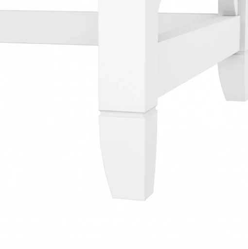 Bush Furniture L-Desks<Key West 60" L-Shaped Desk with Mid-Back Tufted Office Chair, Shiplap Gray/Pure White (KWS045G2W)