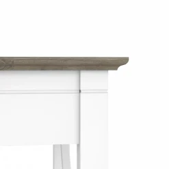 Bush Furniture L-Desks<Key West 60" L-Shaped Desk with Mid-Back Tufted Office Chair, Shiplap Gray/Pure White (KWS045G2W)