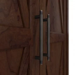 Bush Furniture Storage Cabinets<Key West 65.98" Tall Storage Cabinet with Doors and 5 Shelves, Bing Cherry (KWS266BC-03)
