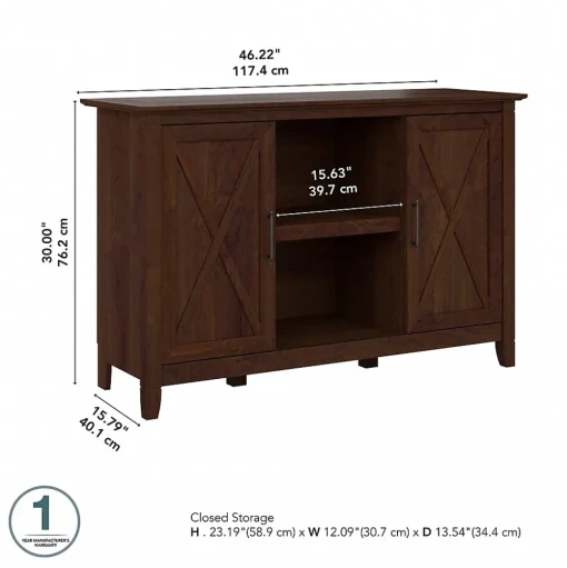 Bush Furniture Storage Cabinets<Key West 30" Accent Cabinet with Doors and 4 Shelves, (KWS146BC-03)