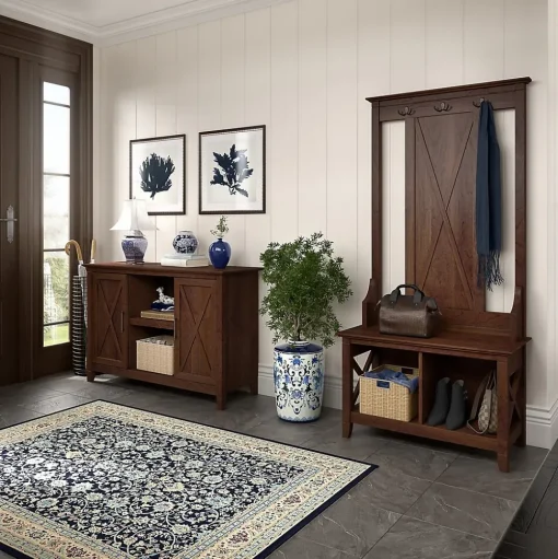 Bush Furniture Storage Cabinets<Key West 30" Accent Cabinet with Doors and 4 Shelves, (KWS146BC-03)