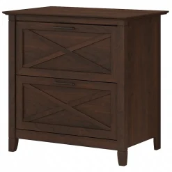 Bush Furniture File Cabinets<Key West 2 Drawer Lateral File Cabinet, Bing Cherry (KWF130BC-03)