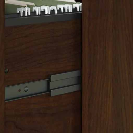 Bush Furniture File Cabinets<Key West 2 Drawer Lateral File Cabinet, Bing Cherry (KWF130BC-03)