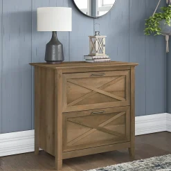 Bush Furniture File Cabinets<Key West 2-Drawer Lateral File Cabinet, Letter/Legal, Reclaimed Pine, 30" (KWF130RCP-03)