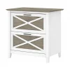 Bush Furniture File Cabinets<Key West 2-Drawer Lateral File Cabinet, Letter/Legal, Shiplap Gray/Pure White, 30" (KWF130G2W-03)