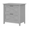 Bush Furniture File Cabinets<Key West 2-Drawer Lateral File Cabinet, Letter/Legal, Cape Cod Gray, 30" (KWF130CG-03)