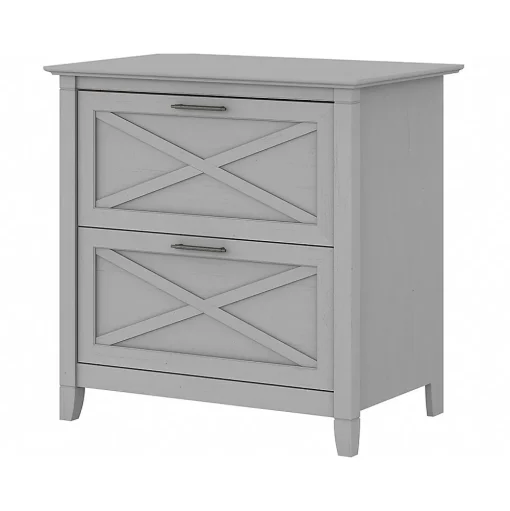 Bush Furniture File Cabinets<Key West 2-Drawer Lateral File Cabinet, Letter/Legal, Cape Cod Gray, 30" (KWF130CG-03)