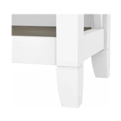 Bush Furniture Bookcases<Key West 66"H 5-Shelf Bookcase with Adjustable Shelves, Shiplap Gray/Pure White Laminated Wood, 2/Set (KWS046G2W)