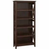 Bush Furniture Bookcases<Key West 66"H 5-Shelf Bookcase with Adjustable Shelves, Bing Cherry Laminate (KWB132BC-03)