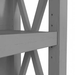 Bush Furniture Bookcases<Key West 30"H 2-Shelf Bookcase with Adjustable Shelf, Cape Cod Gray (KWB124CG-03)