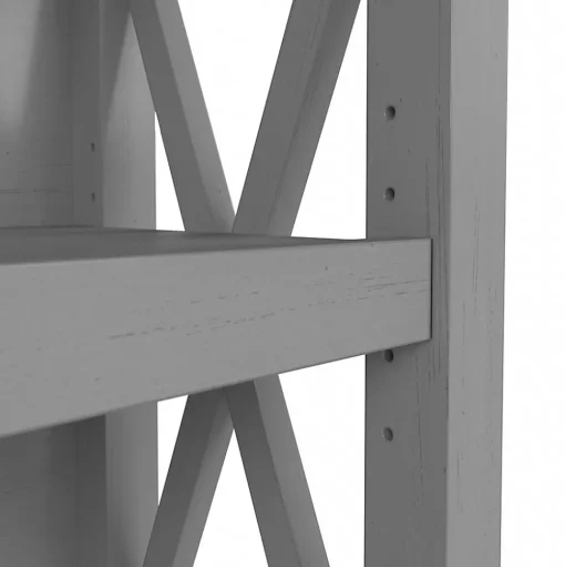 Bush Furniture Bookcases<Key West 30"H 2-Shelf Bookcase with Adjustable Shelf, Cape Cod Gray (KWB124CG-03)
