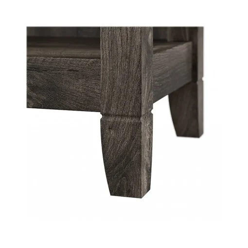 Bush Furniture Bookcases<Key West 66"H 5-Shelf Bookcase with Adjustable Shelves, Dark Gray Hickory Wood, 2/Set (KWS046GH)