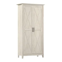 Bush Business Furniture Storage Cabinets<Bush Furniture Key West 65.98"H Storage Cabinet with 5 Shelves, Linen White Oak (KWS266LW-03)