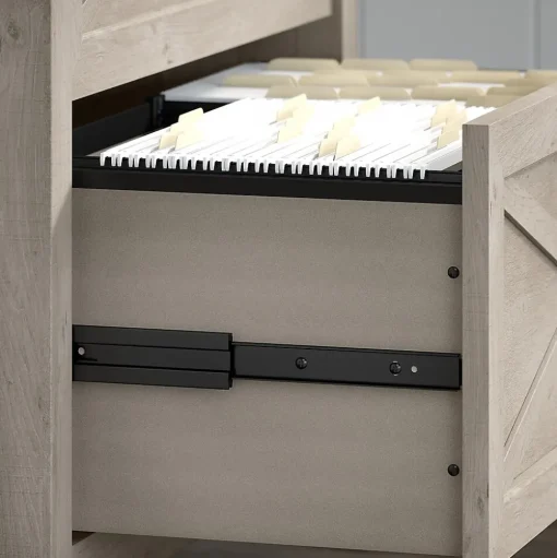 Bush Furniture File Cabinets<Key West Lateral File, Washed Gray (KWF130WG-03)