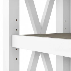 Bush Furniture Bookcases<Key West 5-Shelf 66"H Bookcase, Shiplap Gray/Pure White (KWB132G2W-03)