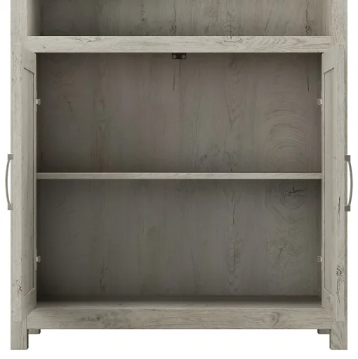 Bush Furniture Bookcases<Knoxville 72"H 5-Shelf Bookcase with Doors, Cottage White (CGB132CWH-03)