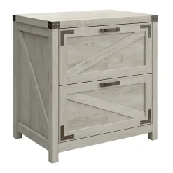 Bush Furniture File Cabinets<Knoxville 2-Drawer Lateral File Cabinet, Cottage White (CGF129CWH-03)
