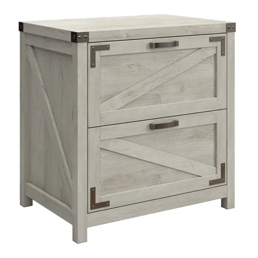 Bush Furniture File Cabinets<Knoxville 2-Drawer Lateral File Cabinet, Cottage White (CGF129CWH-03)