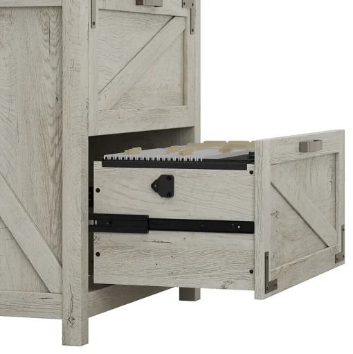 Bush Furniture File Cabinets<Knoxville 2-Drawer Lateral File Cabinet, Cottage White (CGF129CWH-03)