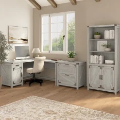 Bush Furniture File Cabinets<Knoxville 2-Drawer Lateral File Cabinet, Cottage White (CGF129CWH-03)