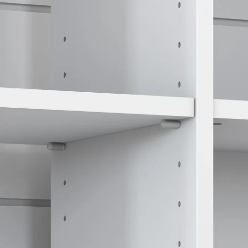 Bush Furniture Bookcases<Mayfield 30"H 3-Shelf Cube Bookcase, Pure White/Shiplap Gray (MAB145GW2-03)