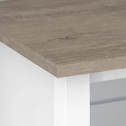 Bush Furniture Bookcases<Mayfield 30"H 3-Shelf Cube Bookcase, Pure White/Shiplap Gray (MAB145GW2-03)