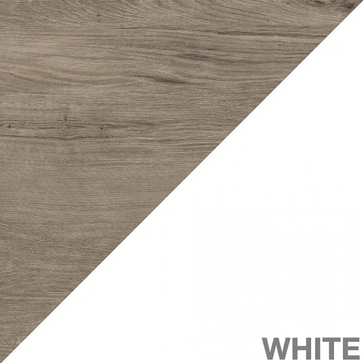 Bush Furniture Bookcases<Mayfield 5-Shelf 66"H Standard Bookcase with Doors, Pure White/Shiplap Gray (MAY019GW2)