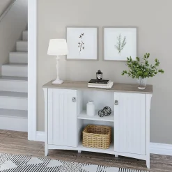 Bush Furniture Storage Cabinets<Salinas 29.96" Accent Storage Cabinet with 3 Shelves, (SAS147G2W-03)