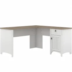 Bush Furniture Computer Desks<Salinas 60" L-Shaped Desk, (SAD160G2W-03)