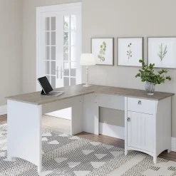 Bush Furniture Computer Desks<Salinas 60" L-Shaped Desk, (SAD160G2W-03)