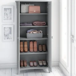 Bush Furniture Storage Cabinets<Salinas 63" Storage Cabinet with 5 Shelves, (SAS332CG-03)