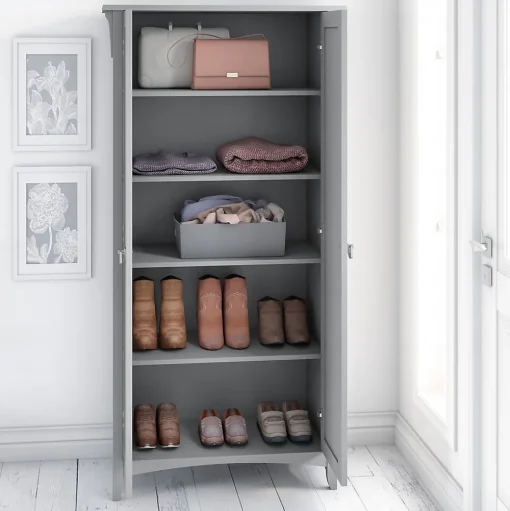 Bush Furniture Storage Cabinets<Salinas 63" Storage Cabinet with 5 Shelves, (SAS332CG-03)