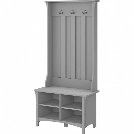 Bush Furniture Storage Cabinets<Salinas Hall Tree with Storage Bench, (SAL001CG)
