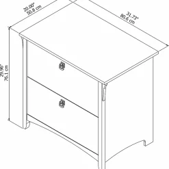 Bush Furniture File Cabinets<Salinas Lateral File Cabinet, (SAF132VB-03)