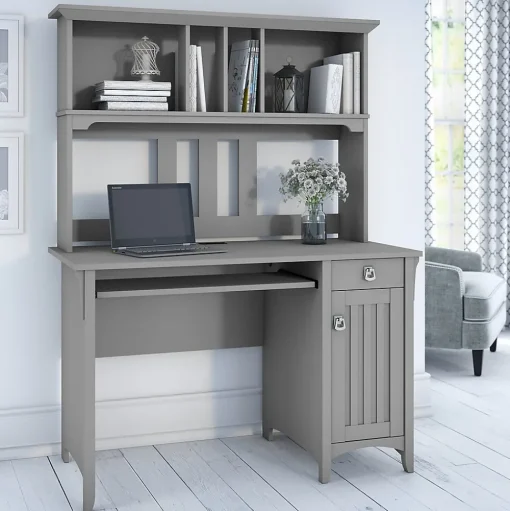 Bush Furniture Computer Desks<Salinas 48"W Small Computer Desk with Hutch, (MY72308-03)