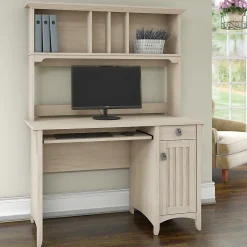 Bush Furniture Computer Desks<Salinas 48"W Small Computer Desk with Hutch, (MY72208-03)
