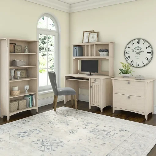Bush Furniture Computer Desks<Salinas 48"W Small Computer Desk with Hutch, (MY72208-03)