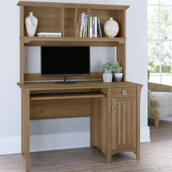 Bush Furniture Computer Desks<Salinas 48"W Small Computer Desk with Hutch, (MY72408-03)