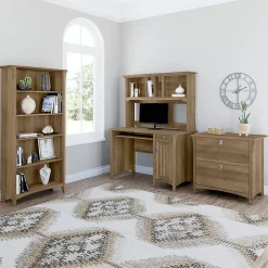 Bush Furniture Computer Desks<Salinas 48"W Small Computer Desk with Hutch, (MY72408-03)