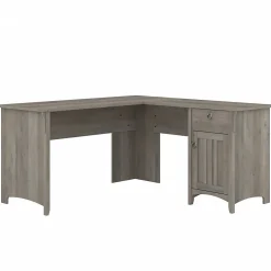 Bush Furniture Computer Desks<Salinas 60"W L Shaped Desk with Storage, (SAD160DG-03)