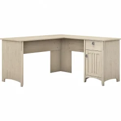Bush Furniture Computer Desks<Salinas 60"W L Shaped Desk with Storage, (SAD160AW-03)