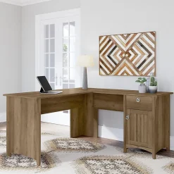 Bush Furniture Computer Desks<Salinas 60"W L Shaped Desk with Storage, (SAD160RCP-03)