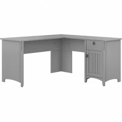 Bush Furniture L-Desks<Salinas 60"W L Shaped Desk with Storage, (SAD160CG-03)