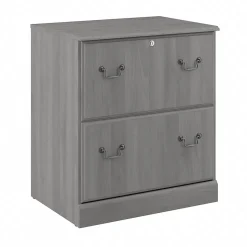 Bush Furniture File Cabinets<Saratoga 2-Drawer Lateral File Cabinet, Locking, Modern Gray (EX45854-03)