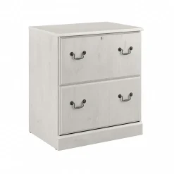 Bush Furniture File Cabinets<Saratoga 2-Drawer Lateral File Cabinet, Linen White Oak (EX45754-03)