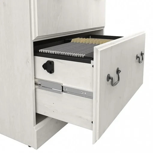 Bush Furniture File Cabinets<Saratoga 2-Drawer Lateral File Cabinet, Linen White Oak (EX45754-03)