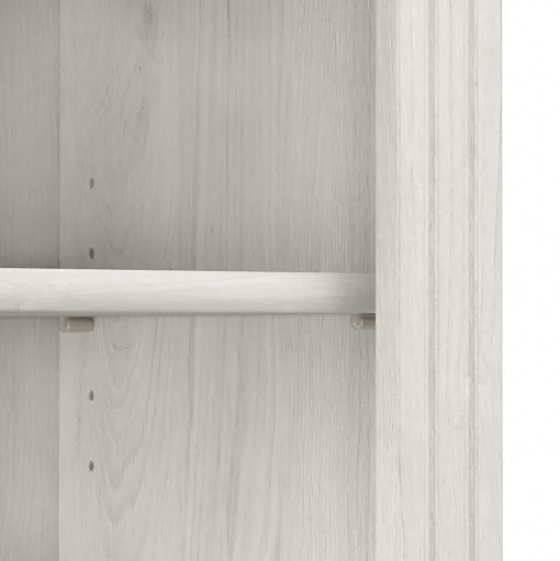 Bush Furniture Bookcases<Saratoga 72"H 5-Shelf Bookcase with Adjustable Shelves, Linen White Oak Laminate (W1645C-03)