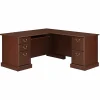Bush Furniture Corner Desks<Saratoga 66"W L Shaped Computer Desk with Drawers, Harvest Cherry (EX45670-03K)