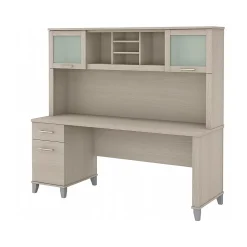 Bush Furniture Computer Desks<Somerset 72" Computer Desk with Drawers and Hutch, (SET018SO)